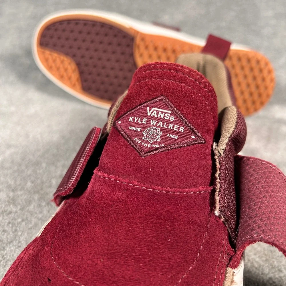 Vans Kyle Walker Pro 2 Port Walnut Red Suede Slip On Skate Shoes Mens 10.5